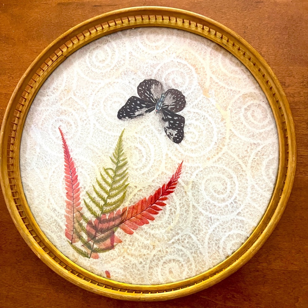 Bambo/glass tray